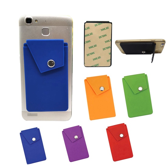 Silicone Phone Wallet With Snap Pocket