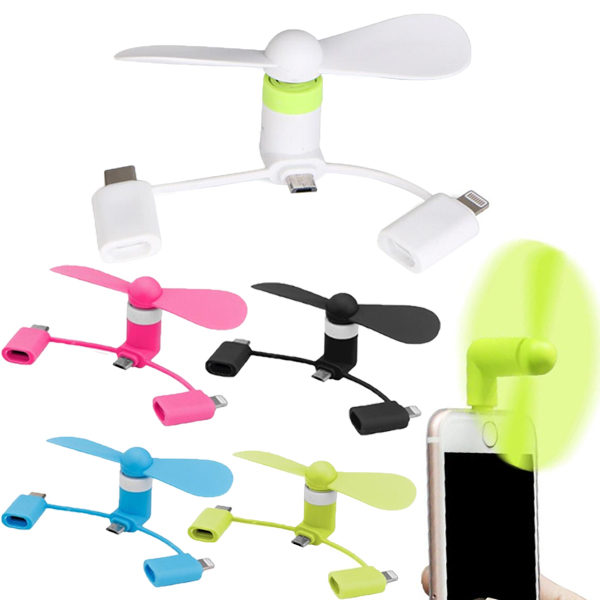 3 In 1 Mini USB Phone Fan