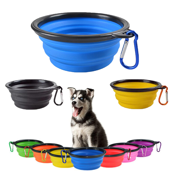 Collapsible Pet Bowl With Carabiner