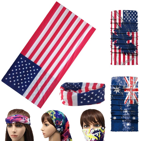 Seamless Bandana/Rally Wear/ Head Scarf