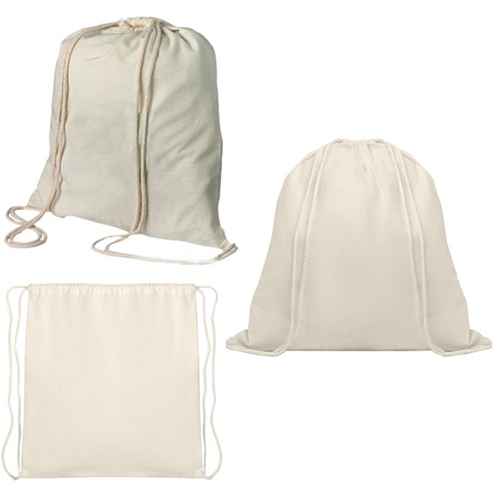 Cotton Drawstring Backpack